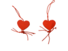 Gelukspop hart p/25st rood plat