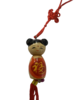 Gelukspop chinees meisje p/st 4cm oranje