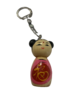 Sleutelhanger roze chinees meisje p/st 4cm