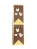 Stickers banner rose 3 hartjes 30x60mm p/20st