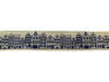 Lint creme canal huisjes 25mm p/mtr delftsblauw