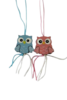 Gelukspop uil p/10st roze/blauw