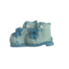 Polystone plakker blauw schoenen 2x1cm p/st