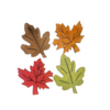 Houten bladeren 5x4cm p/4st