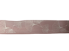Lint roze 38mm p/mtr bladeren Ginkgo