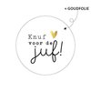 Sticker Knuf voor de juf 40mm p/20st 