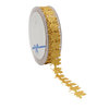 Lint lichtbruin blaadjes 20mm p/mtr