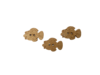 Knoop vis 1.5x2.5cm p/4st hout