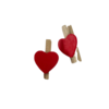 Knijper hart 3x2cm p/10st hout