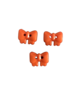 Knoop donkeroranje strik 1x1.4cm p/4st 