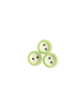 Knoop lichtgroen 10mm p/4st rond rand