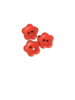 Knoop bloem rood 12mm p/4st 