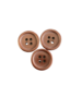 Knoop extra groot bruin 20mm p/4st Plastic rond 