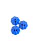 Knoop bloem donkerblauw 12mm p/4st rond