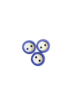 Knoop donkerblauw 10mm p/4st rond rand