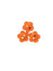 Knoop bloem oranje 15mm p/4st 