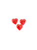 Knoop hart rood 10mm p/4st Plastic klein