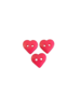 Knoop hart fuchsia 10mm p/4st Plastic klein