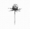 Stamp distel bloem 61x96mm p/st rubber unmounted 
