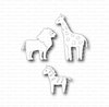Stans giraffe, zebra, leeuw p/3st