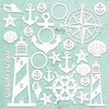 Chipboard seaside set 30.5x30.5cm p/st