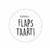 Sticker Gefeliciflapstaart 40mm p/20st wit