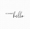 Stamp A sweet hello 43x16mm p/st