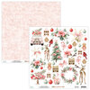 Scrappapier Merry Little Christmas plaatjes 30.5x30.5cm p/vel