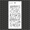 Stencil Muziek 10x21cm p/st