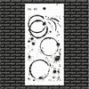 Stencil koffie kringen spetters 10x21cm p/st