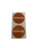 Stickers kadootje roestbruin p/20st 30mm