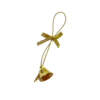 Belletjes goud 1cm klokje p/25st met touwtje