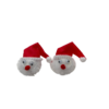 Plakker pom bows Kerstmankopje 4cm p/25st