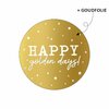 Sticker Happy golden days 40mm p/20st goud