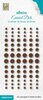 Enamel dots bruin p/set 