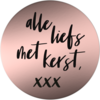Sticker alle liefs met kerst 45mm p/20st roze