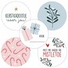 Sticker Mistletoe assorti 40mm p/20st 