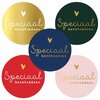 Sticker Speciaal kerstcadeau assorti 40mm p/20st 