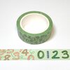 Washi tape Cijfers 15mm p/st