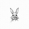 Stamp Konijn sketched 56x78mm p/st