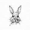 Stamp Konijn sketched groot 78x109mm p/st