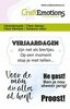 Clear stamp A7 Proost tekst 6x7cm p/st