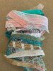 Lintenset bruin/roze/blauw 50cm p/24st