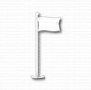 Stans Vlag aan paal 35x80mm p/st