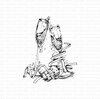 Stamp Champagne glazen 57x71mm p/st