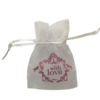 Zakken roze 6x8cm p/st organza with love