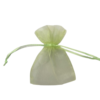 Zakken groen 7.5x10cm p/10st organza
