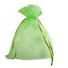 Zakken groen 7.5x8.7cm p/5st organza 
