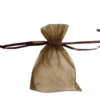 Zakken bruin 7.5x10cm p/5st organza