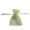 Zakken licht groen 7.5x10cm p/5st organza